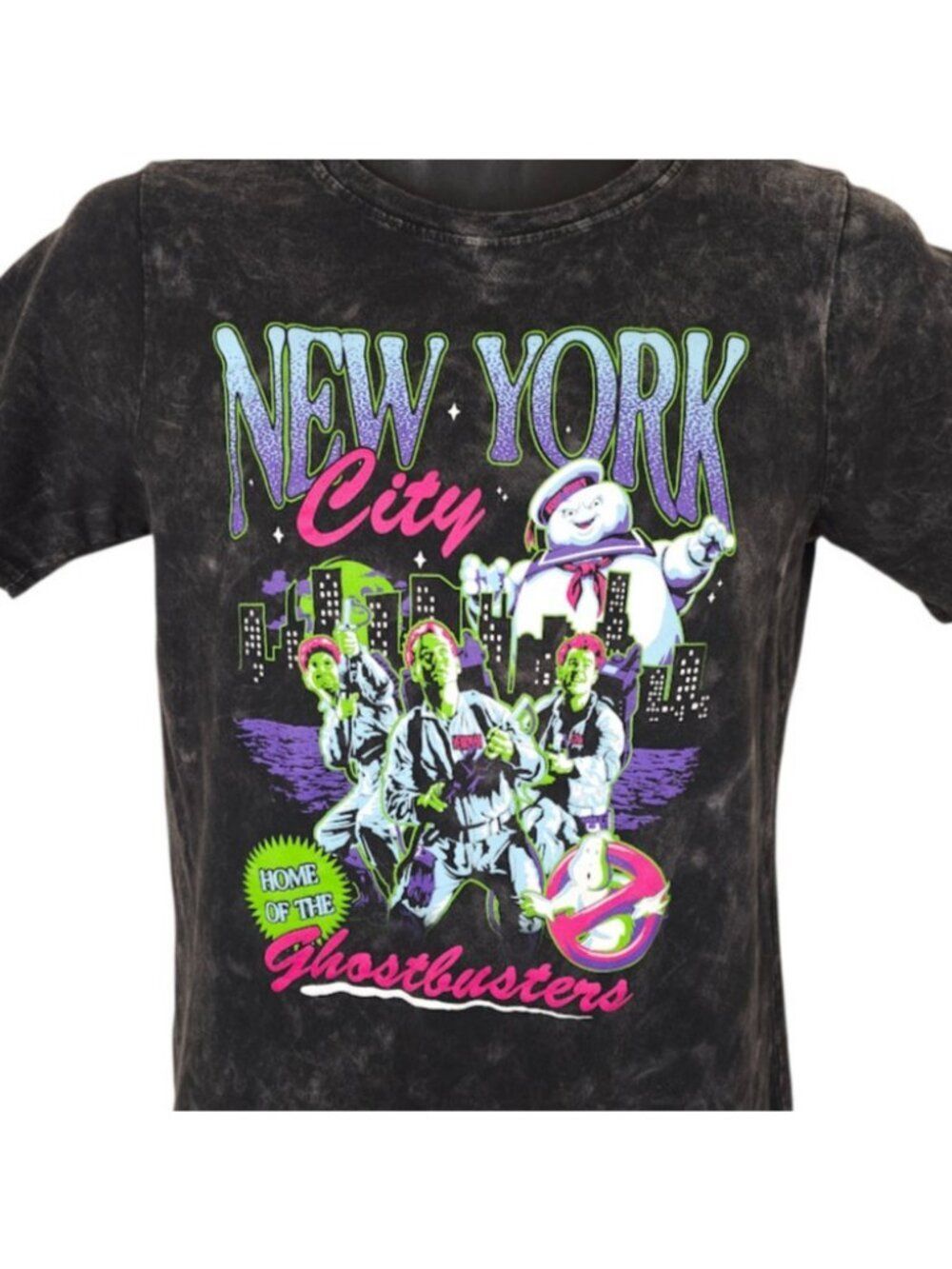 Ghostbusters T Shirt Mens Size Small Black Stonewash New York City